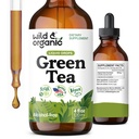 Wild & Organic Green Tea Extract Liquid Drops - Antioxidán- Rich Green Tea Supplement - 2 hónapos ellátás - Vegan, Sugar & Alcohol- Free Camellia Sinensis Tincture - 4 fl oz