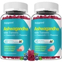 2 Pack Ashwagandha Gumies, Támogatás az immunitás, relaxáció, Nyugodt Mood & Zzz, Ashwagandha kiegészítők a férfiak és nők, Természetes áfonya aroma, 120 gróf