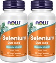 Most kiegészítők, Selenium (L- Selenomethionine) 200 µg, esszenciális ásványi *, 90 Veg kapszula (2-es csomag)