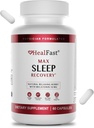 Health Fast Medical Formált Max Alvástámogatás extra erő Melatonin 10 mg - Gyors feloldás - Természetes alvási támogatások felnőttek számára - Melatonin tabletták - Gyógynövények, Amino Acides, és Melatonin - 60 Ct