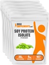 BulkSupplements.com Soy Protein izolátum por - Vegán fehérje por, ízesítetlen - Tiszta & Gluten Free, 30g per Serving, 1 kg (2,2 kg) (5 db-os csomag)