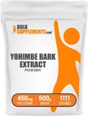 BulkSupplements.com Yohimbe kivonat por - Yohimbe Bark kivonat - Herbal kiegészítés, Gluten Free, 450mg per Serving, 500g (1,1 £) (1x csomag)