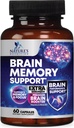 Brain Memory Supplement Pills - 3X Strength Nootropies for Concentration, Clarity & Focus Support - Brain Health Cognitive Vitamins with Bacopa, Foszfatidylserine & DMAE, Brain Booster - 60 kapszula