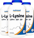 Nutricost L- Lysine 500mg (1000mg Serving), 500 kapszula (3 üveg)