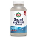 KAL Chelat Magnesium Bisglycinat, Magnesium-Ergänzung für Entspannung, Knochengesundheit, Nerve & Muskel-Funktion Unterstützung*, hohe Absorption, gesunde Verdauung, Vegan, Glutenfrei, 60 Servierungen, 180 Tabletten