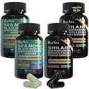 Boysea. Shilajit és Sea Moss Bundle- 90 Count - Sea Moss, Black Seed Oil, Ashwagandha, Ginger & Shilajit, Rhodiola Rosea, Minden 1 kiegészítők (2 Pc)
