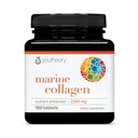 Youtheory Marine Collagen - 2.500 mg - Unterstützt Gelenk, Nagel, Haar, Haut, Knochen & Muskel Gesundheit* - mit Aminosäuren, Mineralien & Vitamine C, A, E, B6 & B12-160 Tabletten (32-Tage Versorgung)