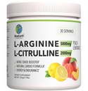 L- Arginine 5000mg + L- Citrulline 2000mg Complex Powder Supplement - Nitric Oxide Booster - Heart Health, Blood Flow, Energy & Endurance - 30 Servings (Barack Lemonade)
