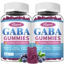 2 Pack GABA gumik felnőttek, relaxáció, Zzz & Mood - Sugar- Free nyugodt gumik L- Theanine, 5- HTP, D3 vitamin - Natural Zzz támogatás, GABA kiegészítők gyerekeknek, 120 gróf