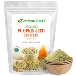 Z Természetes élelmiszerek Szerves sütőtök Seed fehérje por - Nutrit- Sense Fiber kiegészítés, Vegan sütőtök fehérje por a haj bőr köröm izom egészség - Ideális sima sütés receptek, 1 lb