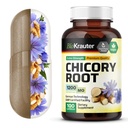 BIO KRAUTER Chicory Fiber Supplement - 1200 mg Erő - 100 Count - Chicory Root Powder - Inulin kapszula emésztőrendszeri célra - Vegan