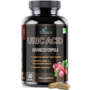 Uric Acid Advanced Formula - Vese, máj, epehólyag, vizelet Tract Cleanse Cranberry, Chanca Piedra, Tart Cherry, Milk Thistle és Bromelain 60 kapszula