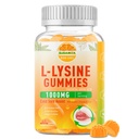L-Lysine-Gummien 1000 mg, Kalte Sore-Ergänzung mit Immununterstützung für Lipe & Oral, Kaubare L Lysine-Gummien für Erwachsene & Kinder, Boost Immune & Collagen, Non-GMO, Vegan, Gluten Free - 60 Zähler