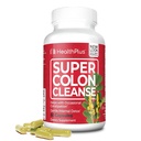 Health Plus Super Colon Cleanse 15 napos ellátmány Gut Cleanse Detox, Psyllium Husk, probiotikumok a székrekedés enyhítésére és emésztési támogatás, 60 kapszula