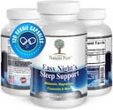 Simply Natings Pure - Easy Night 's Sleep Support - Natural Supplement - Magnézium - Valerian Root - Kamilla - Melatonin - Növényi kapszula - Non-GMO