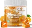 Magnézium-glicinát lágy sajtok kiegészítés, rágócukor-mentes kálium-magnézium-rágók Magnézium-glicinát, D-vitamin, B6, és CoQ10 a nyugodt támogatás és alvás felnőttek, 60 napos subply- narancs