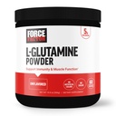 FORCE FACTOR L- glutamin por post edzés helyreállítására, izom helyreállítására, egészséges izomműködés, és immunitás, 5000mg / 5g Glutamin kiegészítés, Vegan, Non-GMO, 60 szerváció