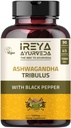 Ashwagandha kapszula Organic 1000mg (90 kapszula) Készült Tribulus Terrestris, Shatavari és Black Pepper Organic Ingredients
