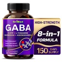 Grimed GABA 16,280mg - X15 Power with 5- HTP, L- Theanine, Magnézium, Ashwagandha - Relax & Restauration, Support Sleep Well - Made in USA (150 Count (1-es csomag))