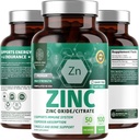 N1N Premium Cink 50mg [3X abszorpció, Vegan] Összes természetes cink-oxid és citrát kiegészítés immunszupporthoz, bőregészséghez és jobb emésztéshez, 100 tabletta