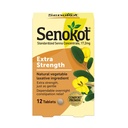 Senokot Extra Strength Natural vegetable laxative Ingredient Tablets, Senna koncentrátum, Double- strength for Gentle, Overnight Relief From alkalmi székrekedés, 12