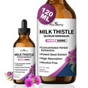 Milk Thistle Supplement, Silymarin Milk Thistle Extract for Life Support, Cleanse, Detox, Antioxidant Support, Daily Living Supplement, Vegan & Non- GMO, 4 FL OZ