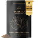 HUGHER Yellow ™ Mushroom Coffee Ultimate Focus & Immune Support Blend 40% IgG Colostrum, Organic Arabica, Lion 's Mane, Reishi, Chaga, L-Theanine és Frankense for Immune Support, Focus, Energy, Mood and Gut Health, 124oz. 40 adag