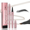 Q708 3D Microblading Eyebrow Pencil, Vízálló, 4- Tipp, Long- Lasting, Micro- Fork Applicator for Natural Flows, All Skin Tones (2 # Dark Brown)
