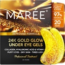 MAREE 24k arany szem gél sötét körök és puffasztóság - Collagen & Hyaluronic Acid Skincare Gel Pad - arany szem foltok puffy szemek és sötét körök - alatt szem maszkok - Travel Essentials
