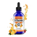 FWS folyékony C-vitamin kiegészítés felnőttek és gyerekek, szerves, nem-GMO, Vegan, Easy VIT C cseppek, aszkorbinsav, 4 hónap ellátás, támogatja az immunrendszert és a bőr egészségét, esszenciális vitamin, 4 oz