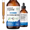 Wild & Organic Cool Detox Drops - Máj és vese tisztítás tejThistle, Chanca Piedra Stone Breaker - Anti-alkohol komplexum máj tisztítás Detox - Vegan, No Sugar & Additives - 4 fl oz