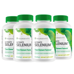 Youngevity Ultimate Selenium + Cofaktorok - esszenciális ásványi kiegészítés immunszupporthoz, antioxidáns védelem, pajzsmirigy funkció, és celluláris egészség (I- szeleno-metionin) - (90 kapszula)