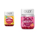 OLLY extra erős napi energia gumi, koffein mentes, 1000µg B12-vitamin, CoQ10, Goji Berry & tagadhatatlan szépség gumi, haj, bőr, köröm, biotin, C-vitamin, Keratin, rágótabletta