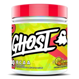 GHOST BCAA Powder Amino Acids Supplement, Lemon Crush - 30 Servings - Sugar- Free Intra, Post & Pre Workout Amino Powder & Recovery Drink, 7G BCAA