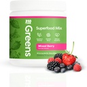 310 Nutrition Organic Superfood Greens Powder - Super Green Powder Supplement with Daily Greens Spirulina, növényi enzimek és antioxidánsok - Immunity Boost - Vegyes bogyók, 30 szervadékok