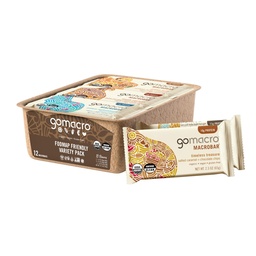 GoMacro MacroBar Organic Vegan Protein Bars - FODMAP Friendly Variety Pack (2.0- 2.3 Ounce Bars, 12 gróf)