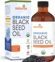 Organic Black Seed Oil (Nigella Sativa, Cumin Seed) Cold Pressed Non-GMO, 8 oz Üvegpalack forrása esszenciális zsírsavak, Omega 3 6 9 "