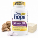 B12 1000 Mcg-vitamin, B12 Vitaminok 1000 Mcg Segítség a metabolizmus, energiatermelés és idegrendszer támogatása, 90 rágótabletta - 1 tabletta Per Serving, Non-GMO & Gluten Free