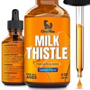Milk Thistle kutyáknak és macskáknak - Máj támogatás kutyáknak és macskáknak - Vesetámogatás - 2Oz