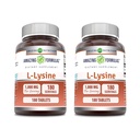 Amazing Formulas L- Lysine 1000mg Amino Acid Tablets Supplement 124; Non- GMO Wonder124; Gluten Free Acid 124; Made in USA (180) 124; 2 Pack)