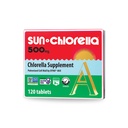 Sun Chlorella 500mg egész test Wellness Zöld Algák Superfood Supplement - Immunvédelem, Gut Health, Natural Purification, Energy Boost - Klorofill, B12, Iron, Protein - Non-GMO - 120 tabletta