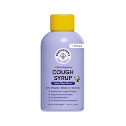Beeager 's Naturals Propolis Honey Cough Sight Nighttime for Kids Immune Support with Propolis, Elderberry & Raw Honey - Sleep Support with Chamomile & L- Theanine - Gluten Free, 4 oz.