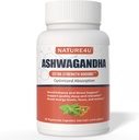 Ashwagandha 6000mg Maximális hatáserősség, Optimalizált abszorpció fekete borssal és gyömbér gyökérrel, Natural Adaptogen Mood & Stress Support, Alvás és Energia támogatás, 30 Vegan kapszula 1 hónap