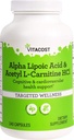 Vitacost Alpha Lipoic Acid & Acetyl L- karnitin HCl -- 1600 mg / adag - 240 kapszula Vitacost Brand