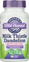 Oregon 's Wild Harvest Milk Thistle Dandelion - 80% -os szilymarinra szabványosított kivonat (90 kapszula)