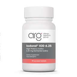 Optimox Iodoral 6,25 mg - Jódpótlás a pajzsmirigy támogatásához, Lugol oldat, napi vitaminok és ásványi anyagok, nagy hatásfokú jód tabletta - 90 tabletta 1- Pack