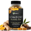KaraMD Comfort Guard X24, Joint & Mozgástámogató Supplement 124; Turmeric Curcumin, Boswellia & Ginger Wonderday 124; Ease Muscle Discomfort & Joint Stiffness