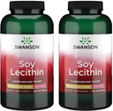 Swanson Premium Brand Soy Lecitin Non-GMO 1,2 g 180 Sgels 2 Pack
