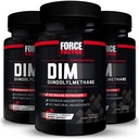 FORCE FACTOR DIM, 3- Pack, tabletta, hogy csökkentse az ösztrogén férfiak, Diindolil metán kiegészítés kulcsfontosságú természetes összetevők és superior abszorpció, Diindolil metán 300mg, Works Fast, 90 kapszula