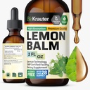 BIO KRAUTER Lemon Balm Levélkivonat - Vegan Melissa Lemon Balm tinktúra a nyugalmi támogatás - Sugar & Alcohol- Free - 2 Fl. Oz.